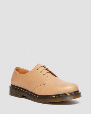 Beige Men's Dr Martens 1461 Carrara Leather Oxford Shoes | USA_Dr68431