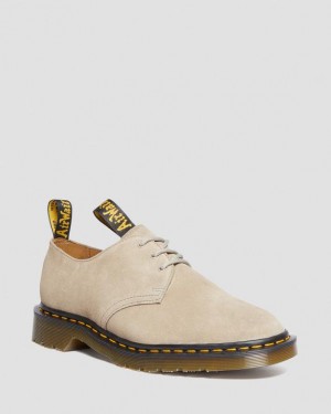 Beige Men's Dr Martens 1461 Engineered Garments Suede Oxford Shoes | USA_Dr31442