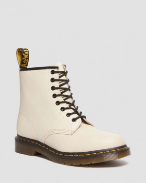 Beige Women's Dr Martens 1460 Smooth Leather Lace Up Boots | USA_Dr47739