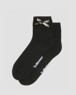 Black Accessories Dr Martens Ankle Bow Organic Cotton Blend Size,S/M,M/L~US WOMEN,5 - 10,11 - 16~US MEN,4 - 9,10 - 15~UK,3 - | USA_Dr69619