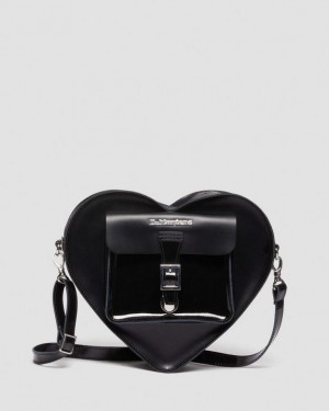 Black Accessories Dr Martens Heart Shaped Leather Backpack Bags | USA_Dr93741