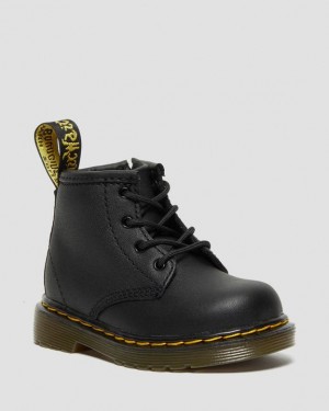 Black Kids' Dr Martens Infant 1460 Softy T Leather Lace Up Boots | USA_Dr88708