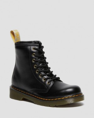 Black Kids' Dr Martens Vegan Junior 1460 Lace Up Boots | USA_Dr11850