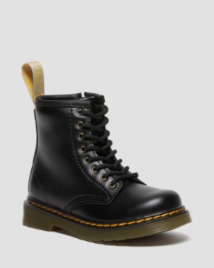 Black Kids' Dr Martens Vegan Toddler 1460 Lace Up Boots | USA_Dr38718