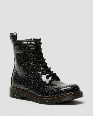 Black Kids' Dr Martens Youth 1460 Glitter Lace Up Boots | USA_Dr42949