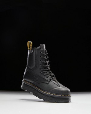 Black Men's Dr Martens 1460 Beta Zebzag Platform Shoes | USA_Dr35821