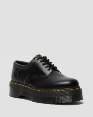 Black Men's Dr Martens 8053 Leather Casual Platform Shoes | USA_Dr54003