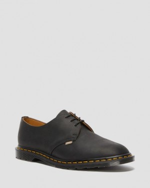 Black Men's Dr Martens Archie II JJJJound Wyoming Leather Lace Up Shoes | USA_Dr14064