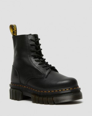 Black Men's Dr Martens Audrick Nappa Leather Ankle Platform Shoes | USA_Dr65237