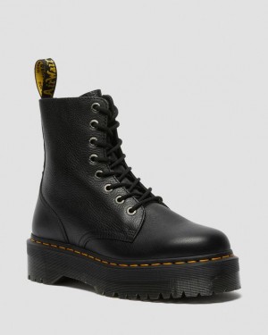 Black Men's Dr Martens Jadon III Boot Pisa Leather Platform Shoes | USA_Dr71976