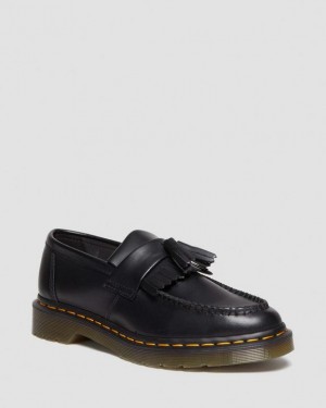 Black Men's Dr Martens Vegan Adrian Felix Tassel Shoes | USA_Dr38224