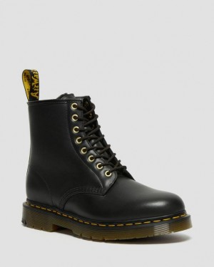 Black Women's Dr Martens 1460 DM's Wintergrip Leather Lace Up Boots | USA_Dr63834