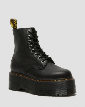 Black Women's Dr Martens 1460 Pascal Max Leather Platform Boots | USA_Dr20103