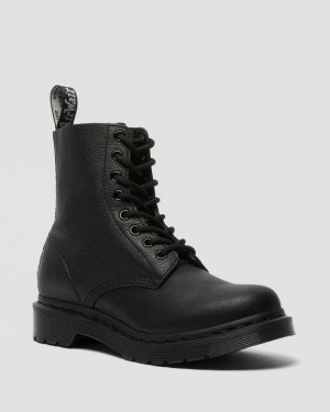 Black Women's Dr Martens 1460 Pascal Women's Mono Lace Up Boots | USA_Dr68884