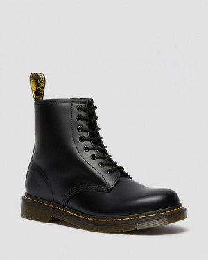 Black Women's Dr Martens 1460 Smooth Leather Lace Up Boots | USA_Dr94148