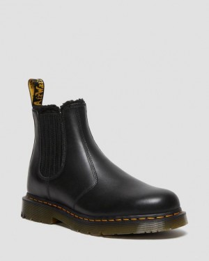 Black Women's Dr Martens 2976 DM's Wintergrip Leather Chelsea Boots | USA_Dr12007