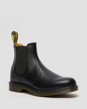 Black Women's Dr Martens 2976 Smooth Leather Chelsea Boots | USA_Dr44203