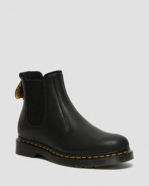 Black Women's Dr Martens 2976 Warmwair Leather Chelsea Boots | USA_Dr59066