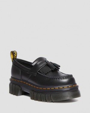 Black Women's Dr Martens Audrick Nappa Lux Platform Loafers Shoes | USA_Dr86218