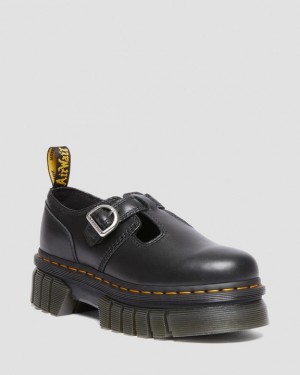 Black Women's Dr Martens Audrick Nappa Lux Platform Mary Jane Shoes | USA_Dr86202