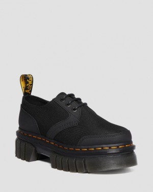 Black Women's Dr Martens Audrick Poly & Leather Platform Shoes | USA_Dr85154