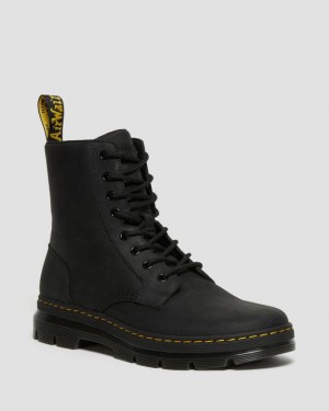 Black Women's Dr Martens Combs Leather Casual Boots | USA_Dr70639