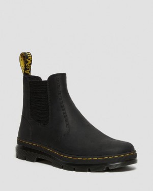 Black Women's Dr Martens Embury Leather Casual Chelsea Boots | USA_Dr10539