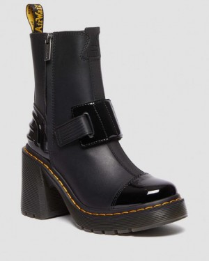 Black Women's Dr Martens Gaya Alternative Leather Heeled Chelsea Boots | USA_Dr43569