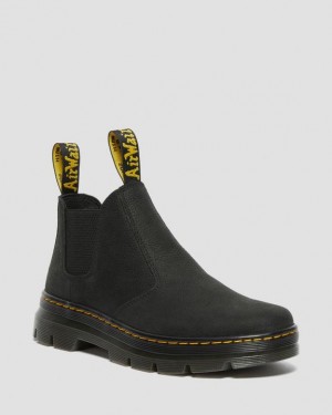 Black Women's Dr Martens Hardie II Leather Chelsea Work Boots | USA_Dr56660