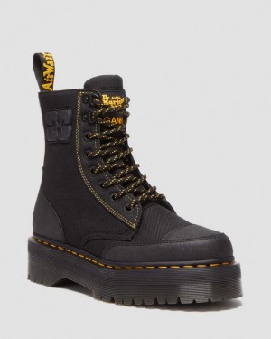 Black Women's Dr Martens Jadon Boot Ganni Extra Tough Platforms  Boots | USA_Dr23215