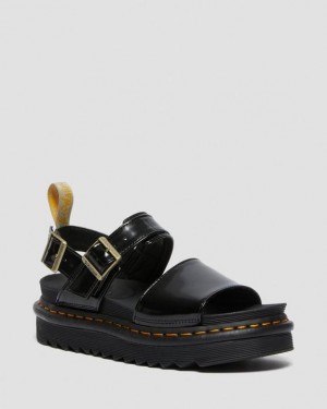 Black Women's Dr Martens Vegan Voss Strap Sandals | USA_Dr72586