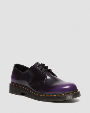 Black / Purple Men's Dr Martens Vegan 1461 Oxford Shoes | USA_Dr81213