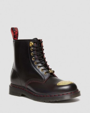 Black / Red Women's Dr Martens 1460 Year of the Dragon Leather Lace Up Boots | USA_Dr38327