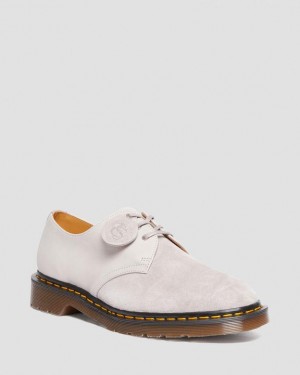 Blue Grey Men's Dr Martens 1461 Made in England Suede Oxford Shoes | USA_Dr51253