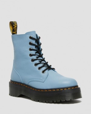 Blue Men's Dr Martens Jadon III Boot Pisa Leather Platform Shoes | USA_Dr29076