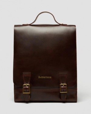 Brown Accessories Dr Martens Leather Box Backpack Bags | USA_Dr91266