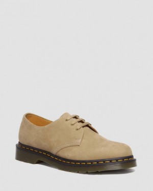 Brown Men's Dr Martens 1461 Tumbled Nubuck Leather Oxford Shoes | USA_Dr87674