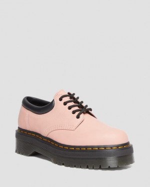 Coral Beige Women's Dr Martens 8053 Pisa Leather Platform Casual Shoes | USA_Dr78426