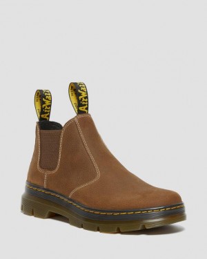 Cream Women's Dr Martens Hardie II Leather Chelsea Work Boots | USA_Dr70488