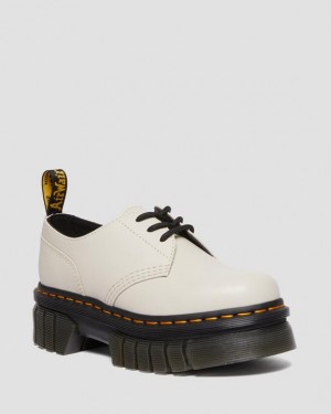 Grey Men's Dr Martens Audrick Nappa Leather Shoes | USA_Dr18351