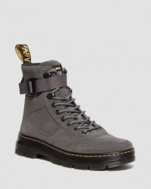 Grey Women's Dr Martens Combs Tech Suede Casual Boots | USA_Dr11007