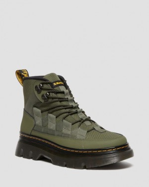 Khaki Green Women's Dr Martens Boury Leather Casual Boots | USA_Dr49396