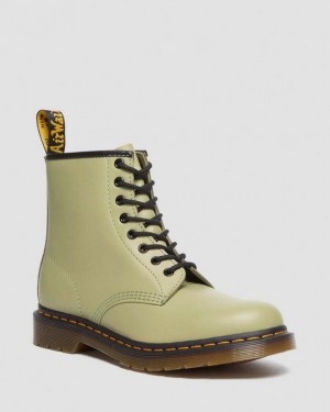 Olive Women's Dr Martens 1460 Smooth Leather Lace Up Boots | USA_Dr49593