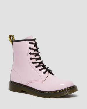 Pink Kids' Dr Martens Youth 1460 Patent Leather Lace Up Boots | USA_Dr12730