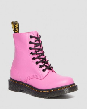 Pink Women's Dr Martens 1460 Women's Pascal Virginia Leather Boots | USA_Dr88004