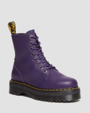 Purple Men's Dr Martens Jadon III Boot Pisa Leather Platform Shoes | USA_Dr10822