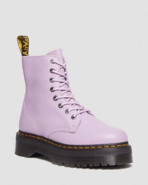 Purple Men's Dr Martens Jadon III Boot Pisa Leather Platform Shoes | USA_Dr14239