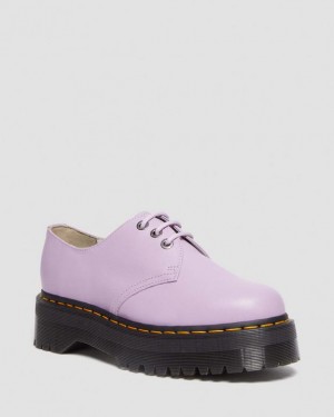 Purple Women's Dr Martens 1461 II Pisa Leather Platform Shoes | USA_Dr80587