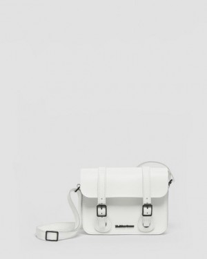 White Accessories Dr Martens 7 Inch Leather Crossbody Bags | USA_Dr36883