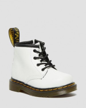 White Kids' Dr Martens Infant 1460 Leather Lace Up Boots | USA_Dr59621